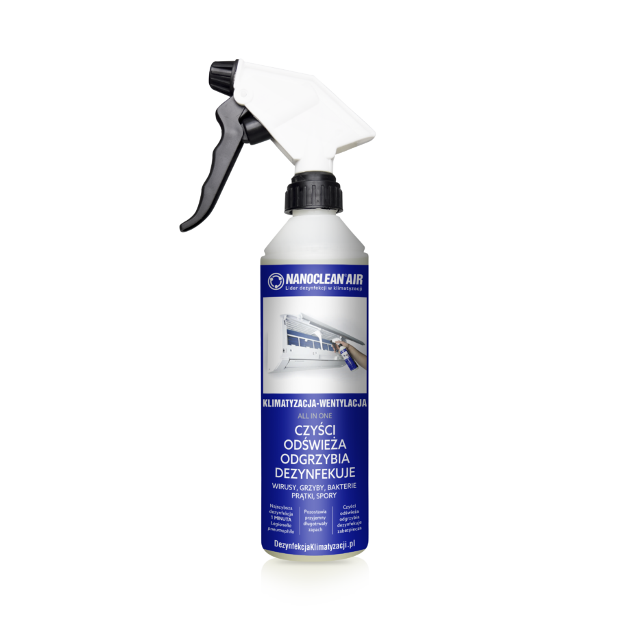 NANOCLEAN® AIR Ready to use PRO Sprayer 500 ml umožňuje sprejování 360° – funguje v jakékoliv poloze